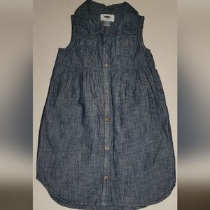 OLD navy Denim summer dress sleeveless buttoned down size 5t